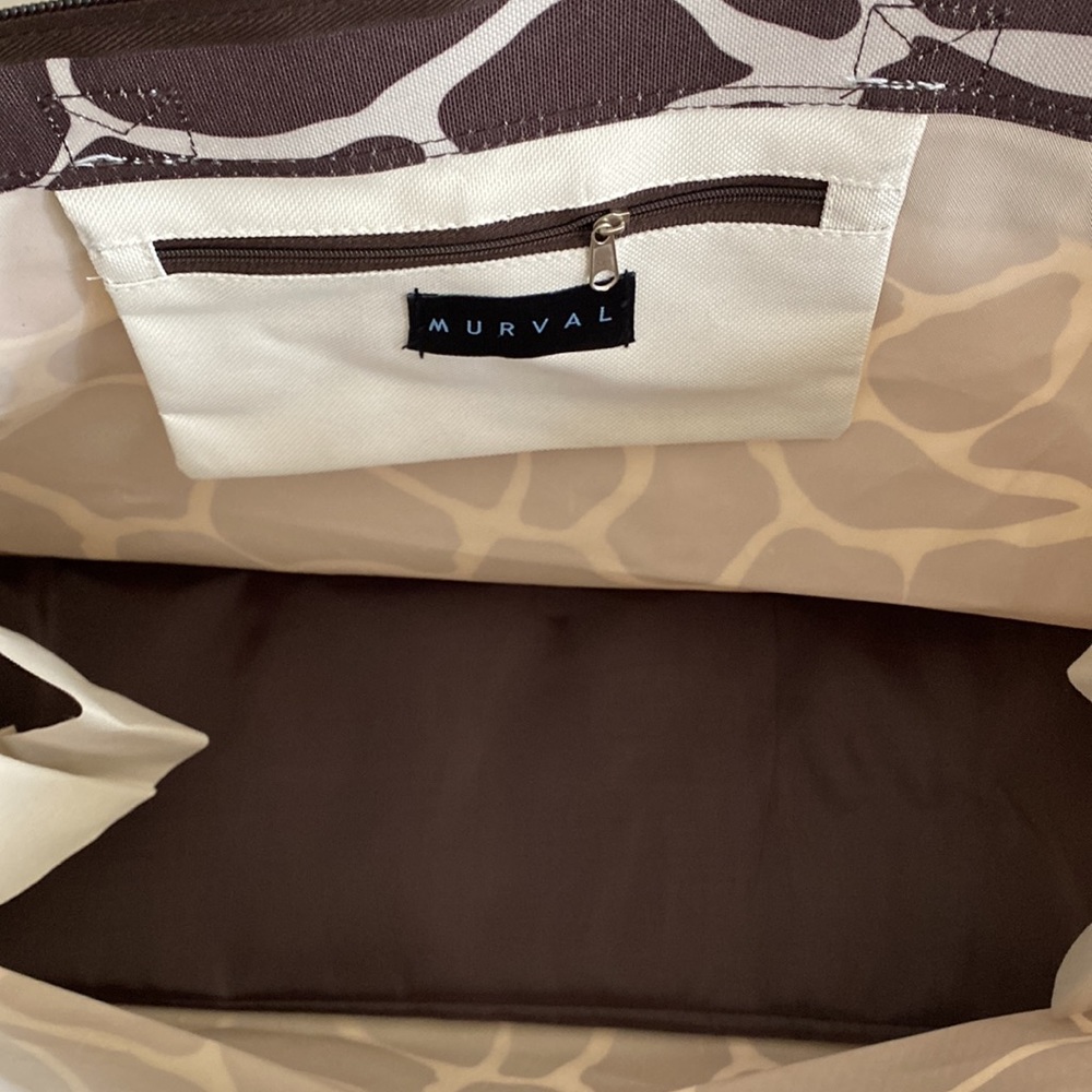 Large Parisian tote in giraffe pattern - Picture 4 of 4